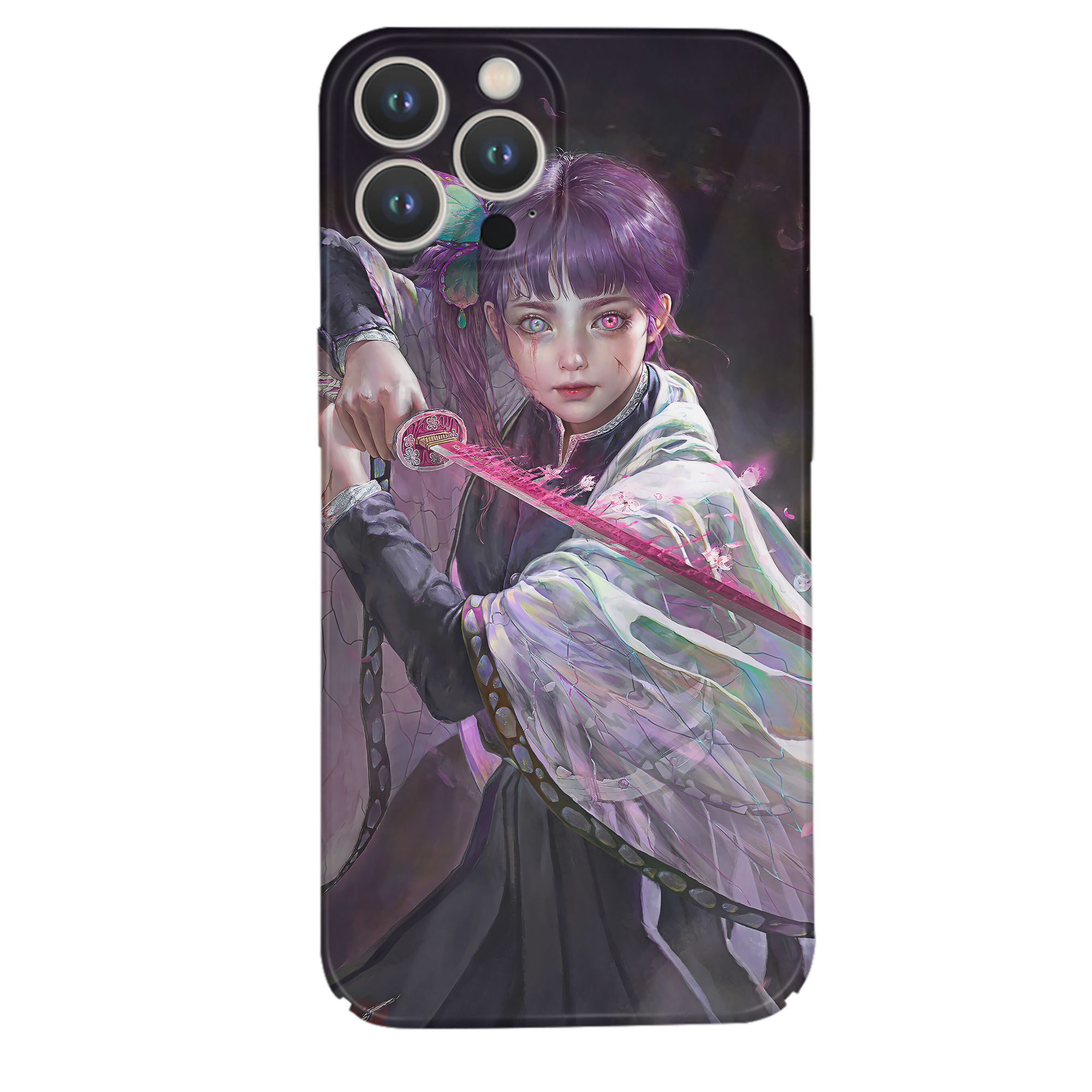 （画像用） 鬼滅の刃（きめつのやいば）蟲柱-胡蝶 しのぶ／こちょう しのぶ Kochou Shinobu 【iPhone 14シリーズ対応】ハードケース